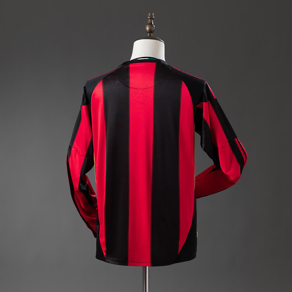 Camiseta AC Milan 10/11 Local Manga Larga Retro - Vista posterior