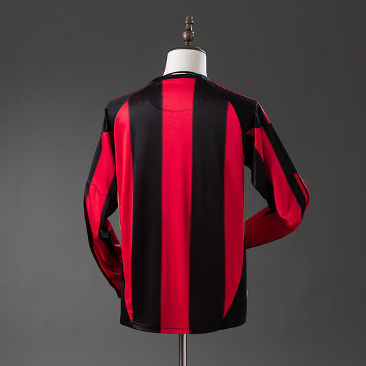 Camiseta AC Milan 10/11 Local Manga Larga Retro - Vista posterior