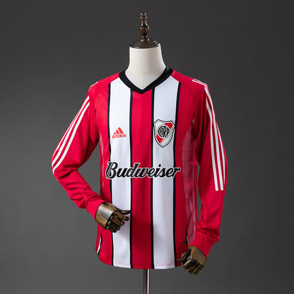 Camiseta River Plate 03/04 Visitante Manga Larga Retro - Vista frontal
