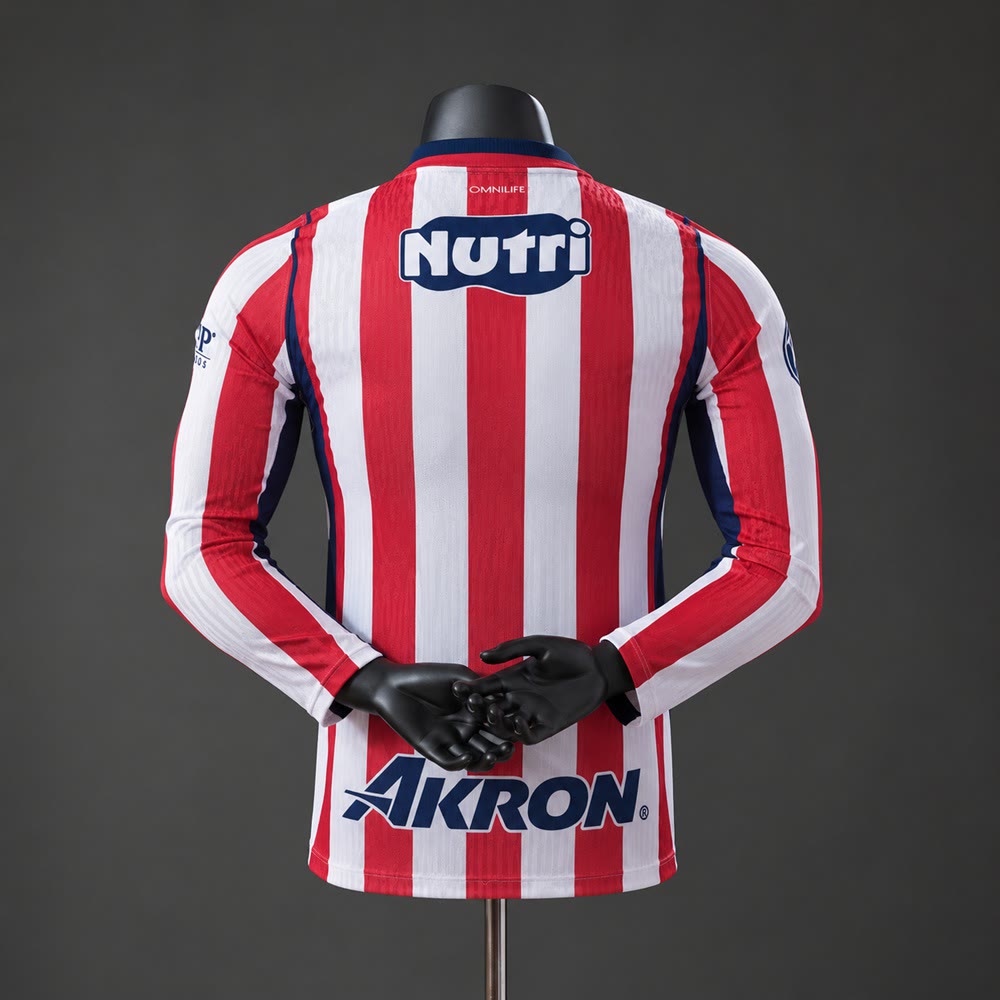 Camiseta Chivas Guadalajara 26/27 Local Manga Larga, Versión Jugador - Vista posterior