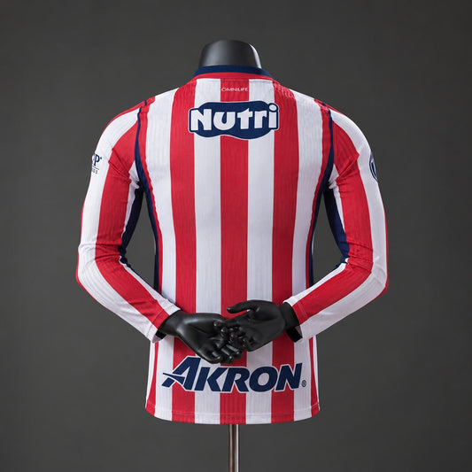 Camiseta Chivas Guadalajara 26/27 Local Manga Larga, Versión Jugador - Vista posterior