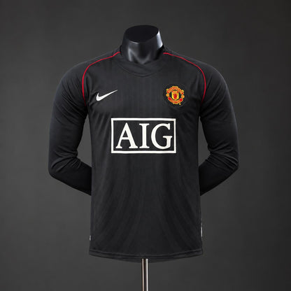 Camiseta Manchester United 07/08 Visitante Manga Larga Retro - Vista frontal