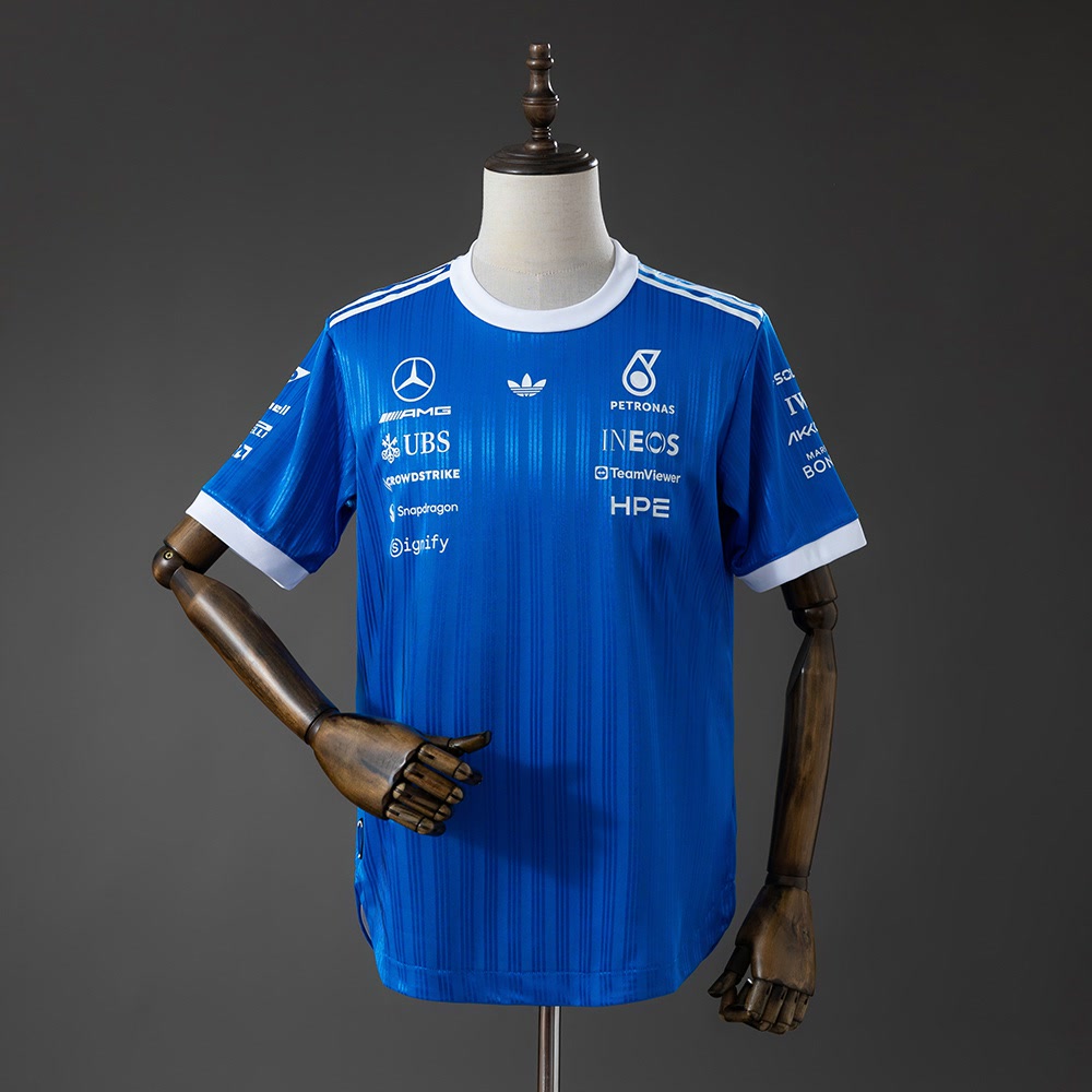 Camiseta Mercedes-AMG Petronas 2026 F1 Azul - Vista frontal