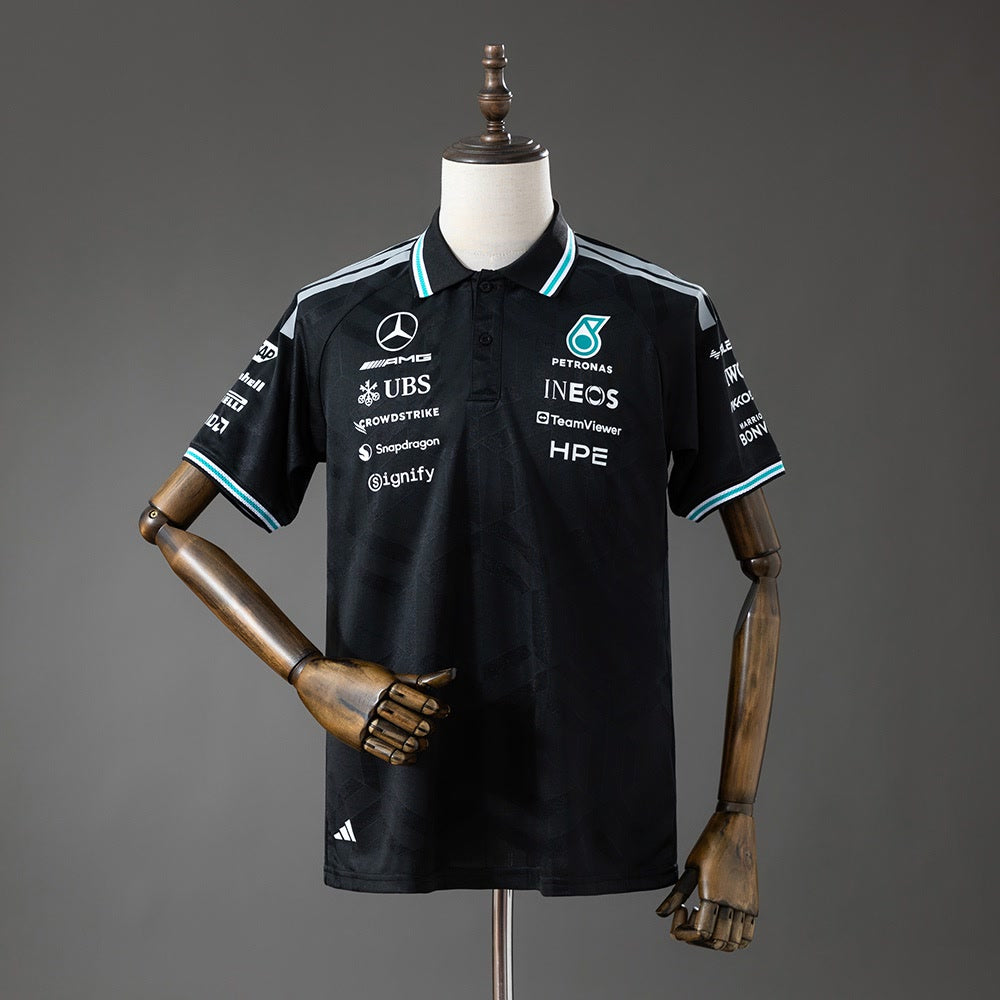 Polo Mercedes-AMG Petronas 2026 F1 Negro - Vista frontal