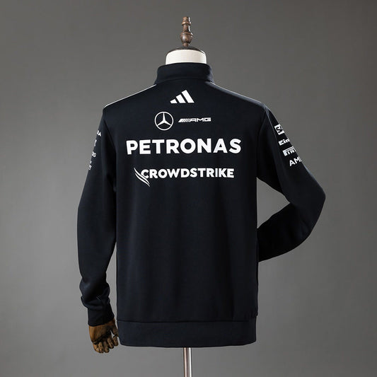 Chaqueta Mercedes-AMG Petronas 2026 F1 Negra - Vista posterior