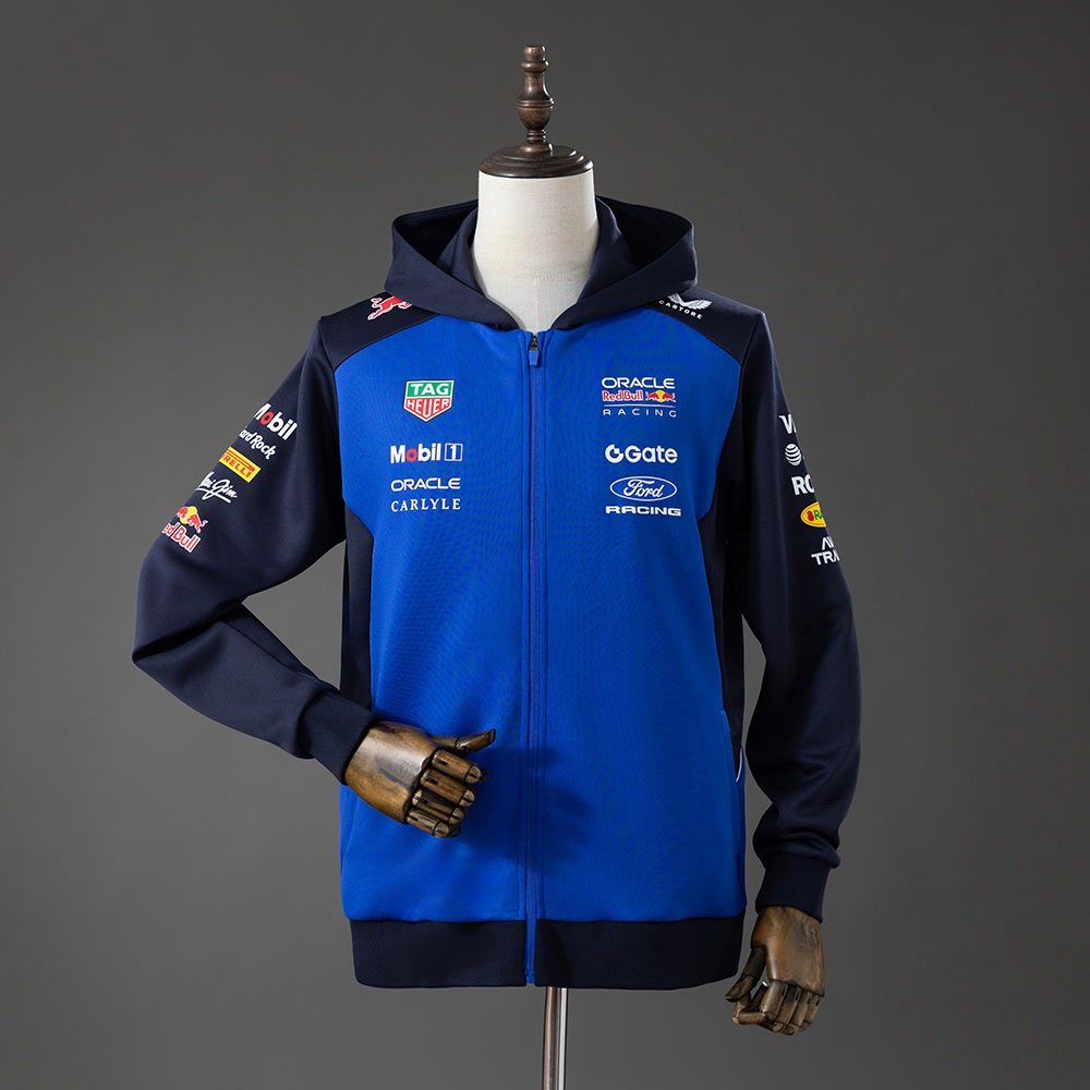 Chaqueta con Capucha Oracle Red Bull Racing 2026 F1 Azul - Vista frontal