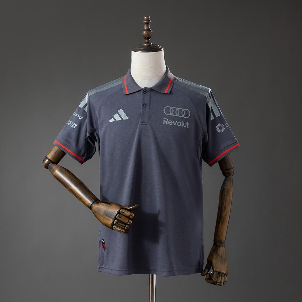 Polo Audi Revolut F1 Team 2026 Gris Oscuro - Vista frontal