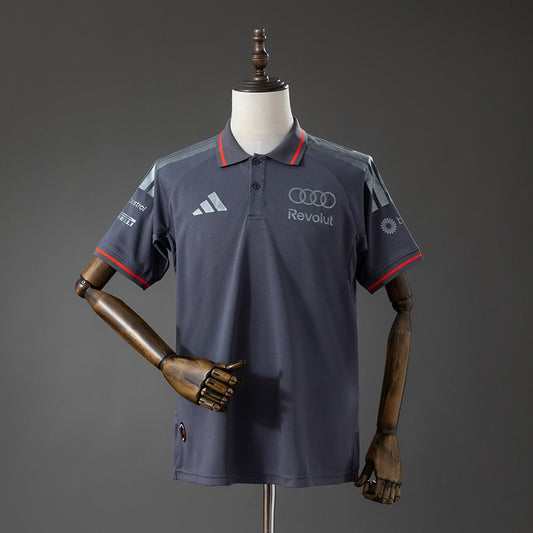 Polo Audi Revolut F1 Team 2026 Gris Oscuro - Vista frontal
