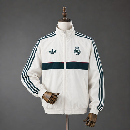 Chaqueta Real Madrid 26/27 Blanca y Verde - Vista frontal