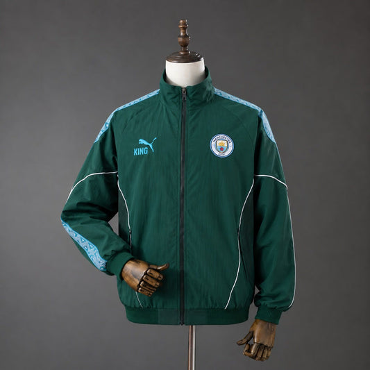 Chaqueta Manchester City 25/26 Verde Oscuro - Vista frontal