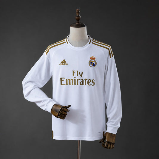 Camiseta Real Madrid 19/20 Local Manga Larga Retro - Vista frontal
