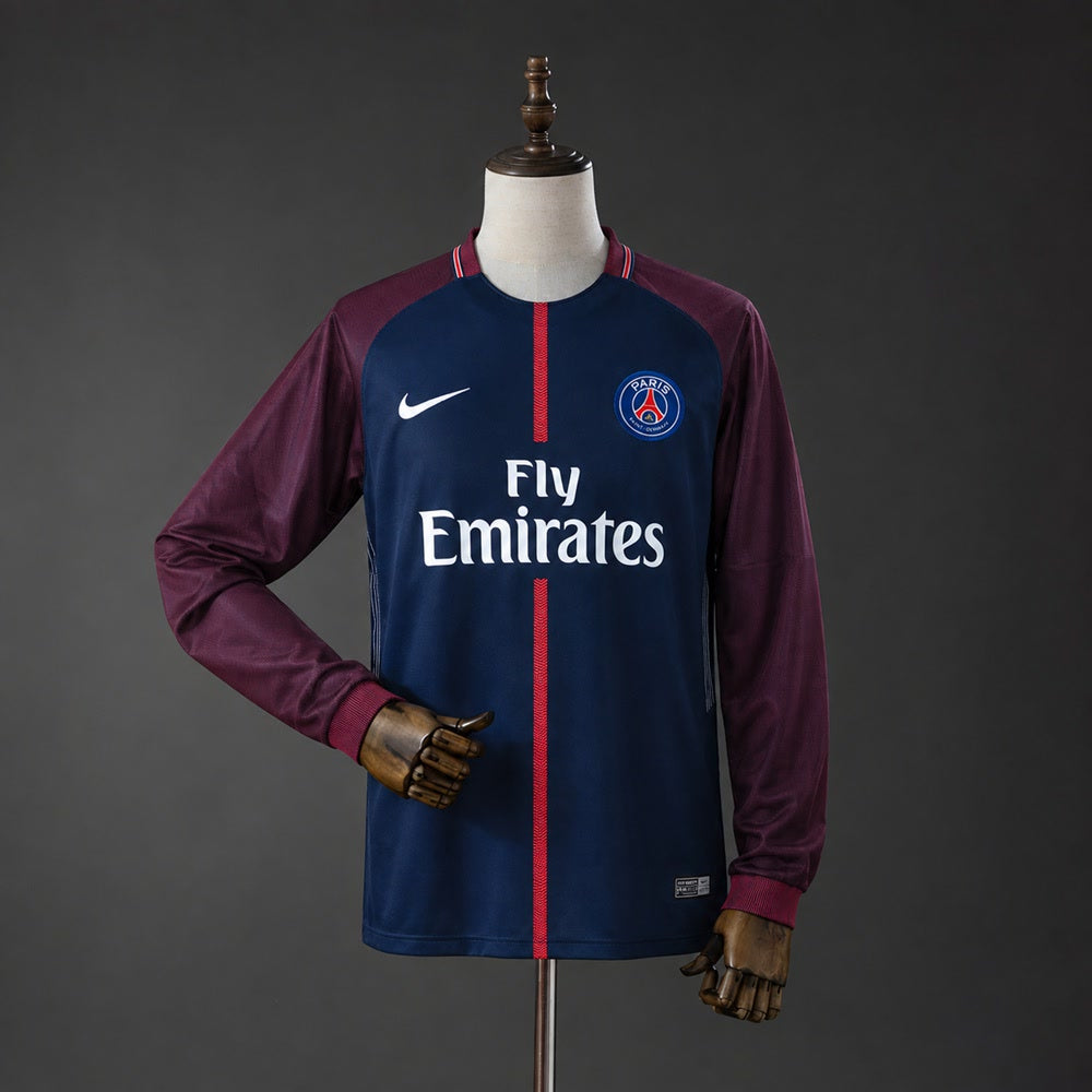 Camiseta PSG 17/18 Local Manga Larga Retro - Vista frontal