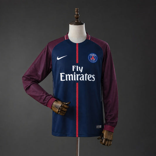 Camiseta PSG 17/18 Local Manga Larga Retro - Vista frontal