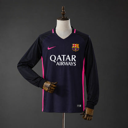 Camiseta FC Barcelona 16/17 Visitante Manga Larga Retro - Vista frontal
