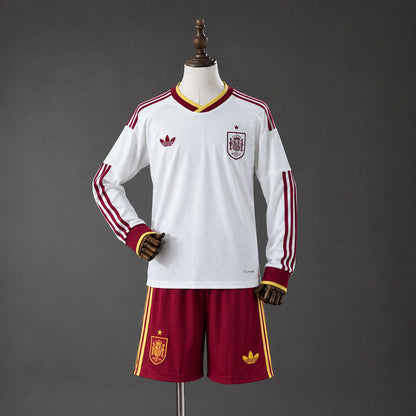 Equipación para Niños España 2026 Visitante Manga Larga - Vista frontal