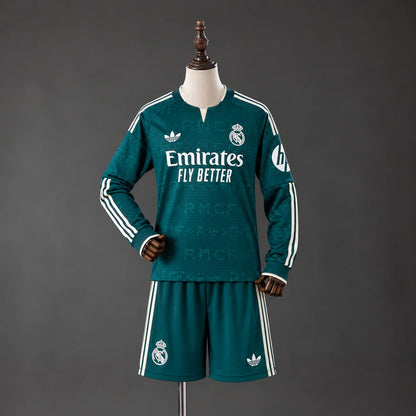 Equipación para Niños Real Madrid 26/27 Visitante Manga Larga - Vista frontal