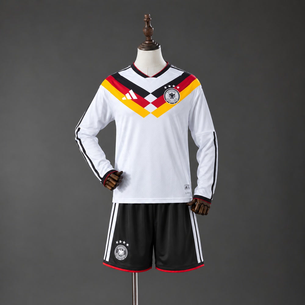 Equipación para Niños Alemania 2026 Local Manga Larga - Vista frontal